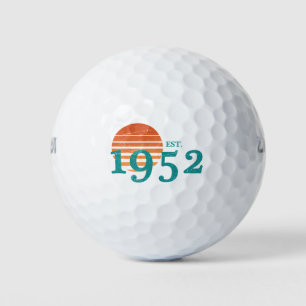 1952 70. Geburtstag Vintager Sonnenuntergang Golfball