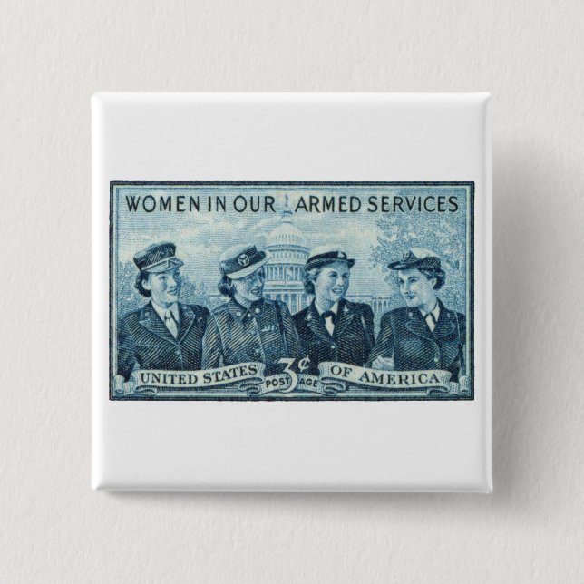 1952 Frauen in der Streitkraft-Briefmarke US Button (Vorderseite)