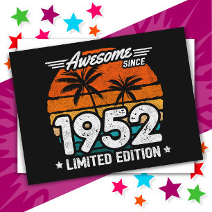 1952 Geborenes limitiertes Retro-Awesome seit 1952 Postkarte
