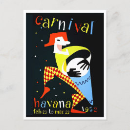 1952 Havanna Karneval Reise Postkarte