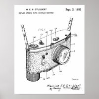 1952 Reflex Camera Patent Art Zeichnend Print
