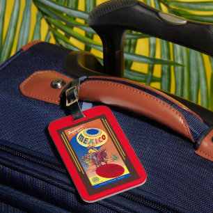 1952 REISENBROCHURE "MEXICO" COOL KITSCH GEPÄCKANHÄNGER