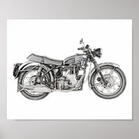 1952 Velocette Venom Motorrad Illustration