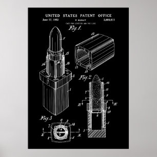 1952 Vintager Lipstick-Patentart Poster