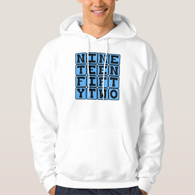1952, zweiundfünfzig hoodie (Vorderseite)