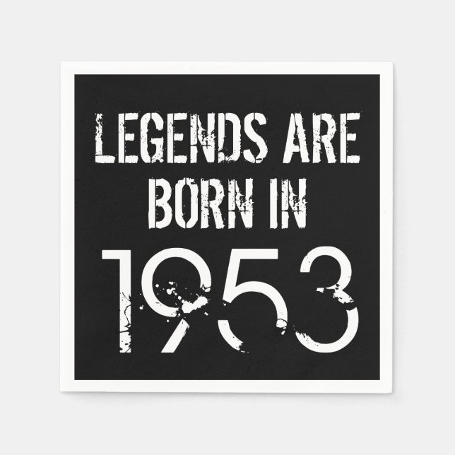 1953 70. Geburtstagsjahrbuch Napkin Serviette (Vorderseite)