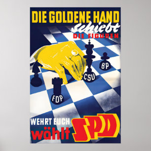 1953 Antikapitalistisches deutsches Wahlplakat Arb Poster