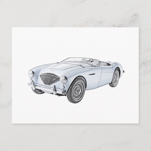 1953 Austin-Healey 100 Postkarte (Vorderseite)