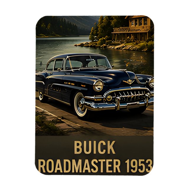 1953 Buick Roadmaster Vintage American Automobile Magnet (Vertikal)