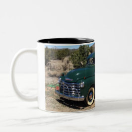 1953 Chevy Lieferwagen Truck Green Vintag Santa Zweifarbige Tasse