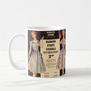 1953 Gimbels Subway Store Kleidung und Kaffeetasse