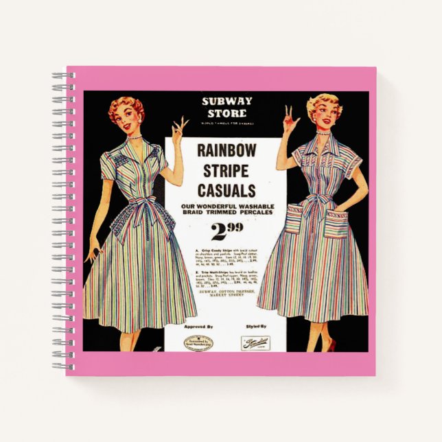 1953 Gimbels Subway Store Kleidung und Notizbuch (Vorderseite)