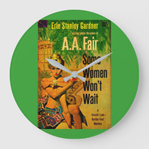 1953 Pulp-Roman "Einige Frauen warten nicht" Große Wanduhr
