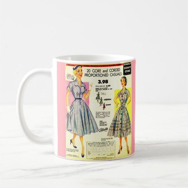 1953 Verkauf von Kleidung im Gimbels Subway Store Kaffeetasse (Links)