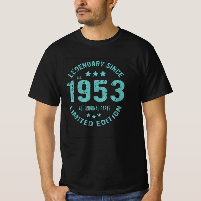 1953 Vintager Geburtstag T-Shirt (Vorderseite)