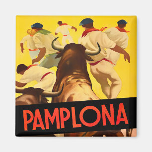 1954 Feria de Pamplona Vintage-Reise  Magnet