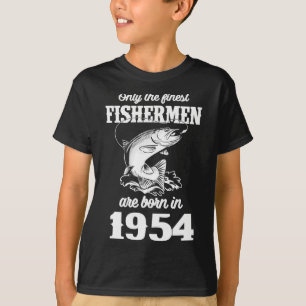 1954 Geboren Fisch Fischer Fischer Jahr alt Fish T-Shirt