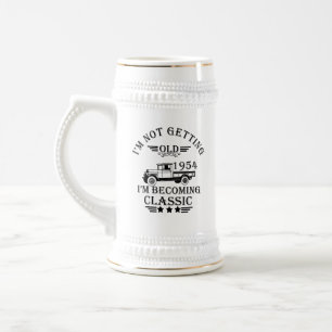 1954 geboren zum 70. Geburtstag Geschenke für Männ Bierglas
