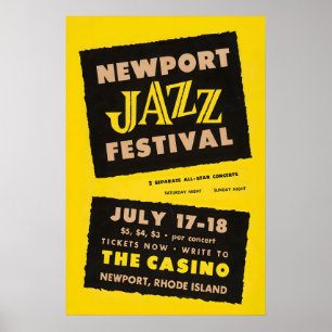 1954 Newport Jazz Festival Jazzplakat - Die Erste Poster