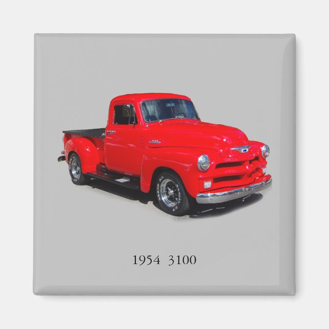 1954 roter 3100-Lieferwagen-Magnet Magnet (Vorne)