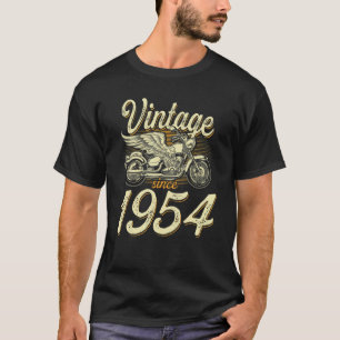 1954 Vintag Motorradfahrer Witz 68. Geburtstag T-Shirt
