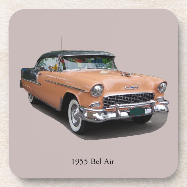 1955 braune Bel Air Getränkeuntersetzer (Vorderseite)