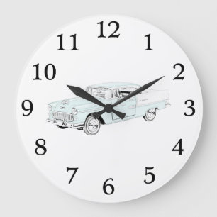 1955 Chevy Bel Air Große Wanduhr