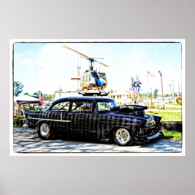 1955 Chevy POW-MIA Rennwagen Poster (Vorne)