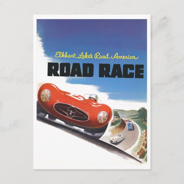 1955 Elkhart Lake Road Race Postkarte (Vorderseite)