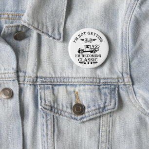1955 Geboren Elegantes Vintage Geburtstagsgeschenk Button