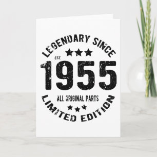 1955 Geburtstag im Vintage-Stil Karte