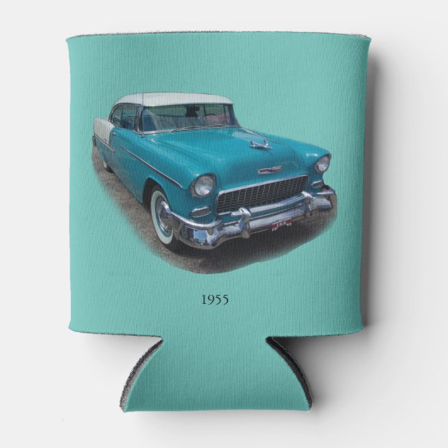 1955 Klassiker Blue & White können kühler werden Dosenkühler (Vorderseite)