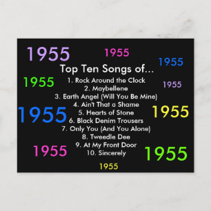 1955 Lieder Postkarte