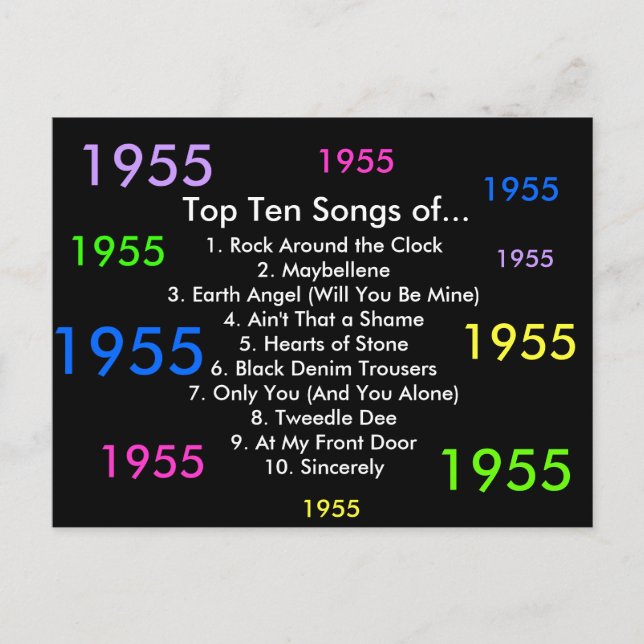 1955 Lieder Postkarte (Vorderseite)