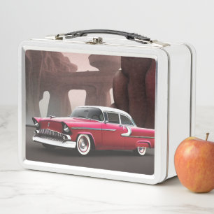 1955 Lunch-Box für klassisches Autometall Metall Brotdose