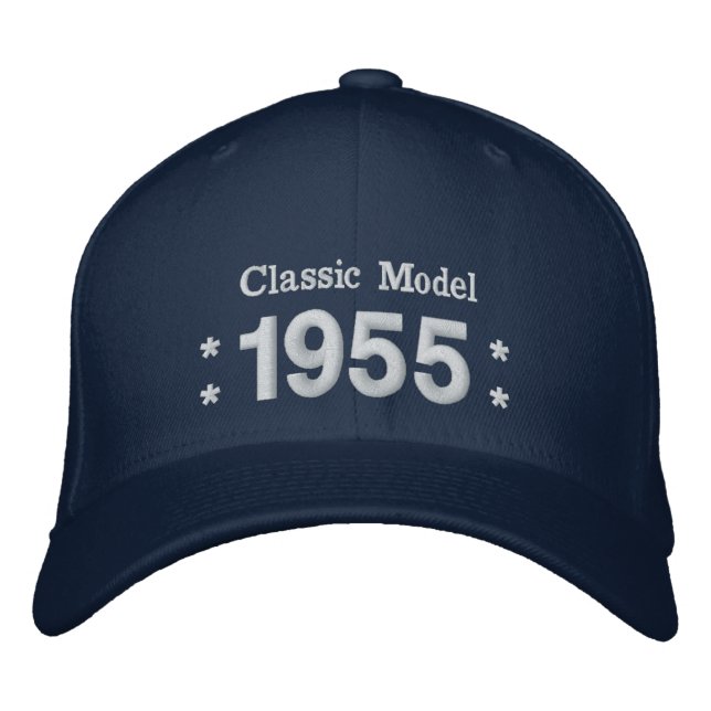 1955 oder jedes Jahr 60. Geburtstag A5P NAVY BLUE Bestickte Baseballkappe (Vorderseite)