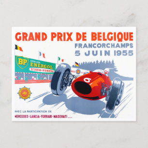 1955 Spa Grand Prix Veteranenrennen Postkarte