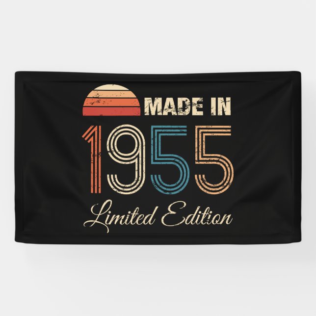1955 Vintag 70. Geburtstagsbanner Banner (Horizontal)