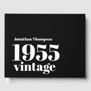 1955 Vintage Name Schwarzer Mann 70. Geburtstagsfe Gästebuch