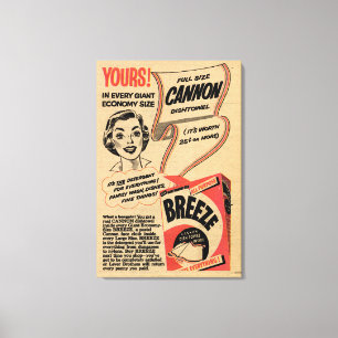 1955 Vintage-Werbeplakat für Waschpulver Leinwanddruck