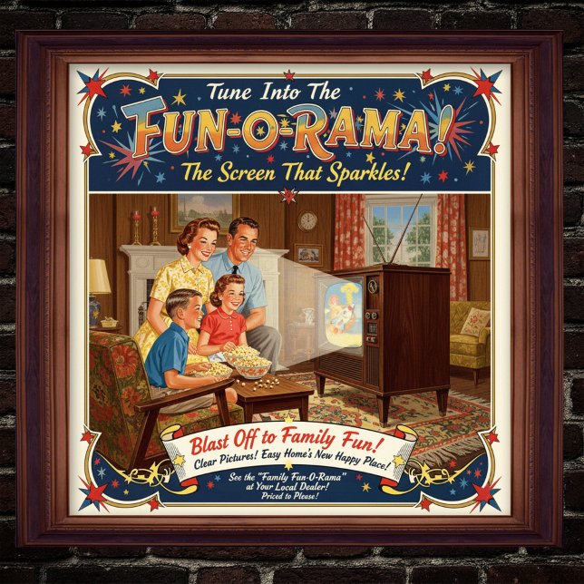 1955 Vintages Fernsehwerbung-Poster Poster (Von Creator hochgeladen)