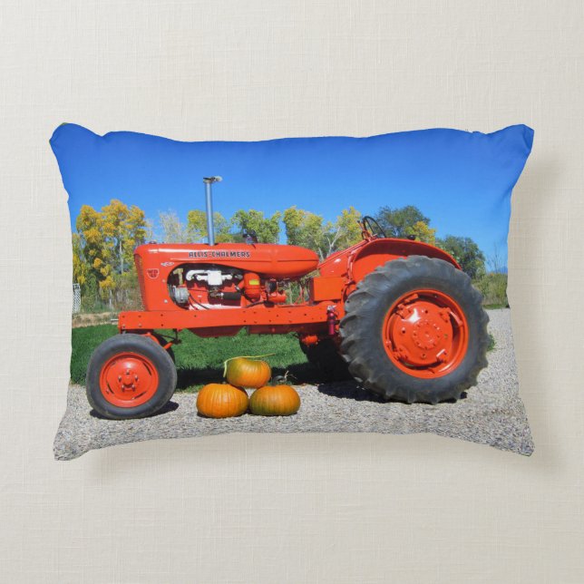 1955 WD45 Allis Chalmers Traktor-Herbst Dekokissen (Vorderseite)