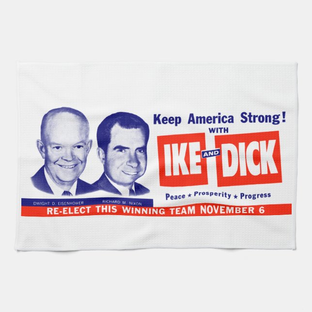 1956 Abstimmung Ike and Dick Küchentuch (Horizontal)