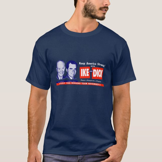 1956 Abstimmung Ike und Dick T-Shirt (Vorderseite)