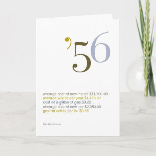 1956 Birthday Fun Facts Karte