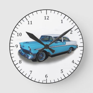 1956 blaue Bel Air Uhr