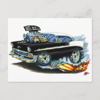 1956 Chevy 150-210 Black Car Postkarte