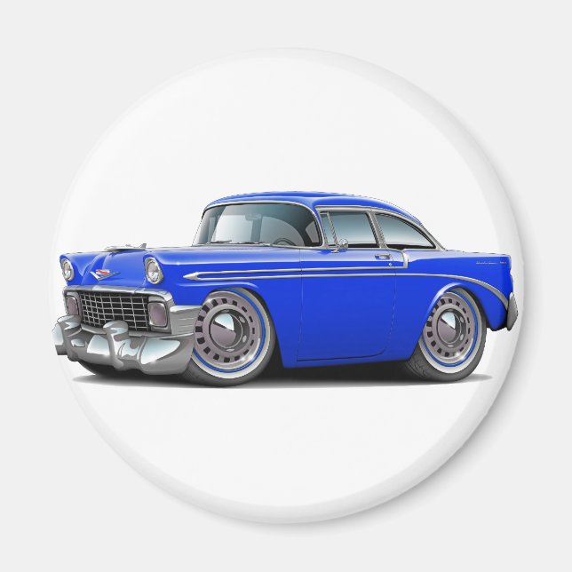 1956 Chevy Belair Blue Car Magnet (Vorne)