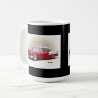 1956 Chevy Red White Digital Art Tasse