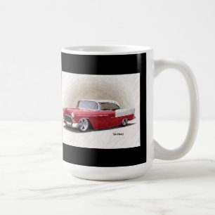 1956 Chevy Rot Weiß Digital Art Tasse
